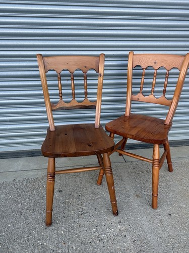 Pair vintage solid pine - solid,