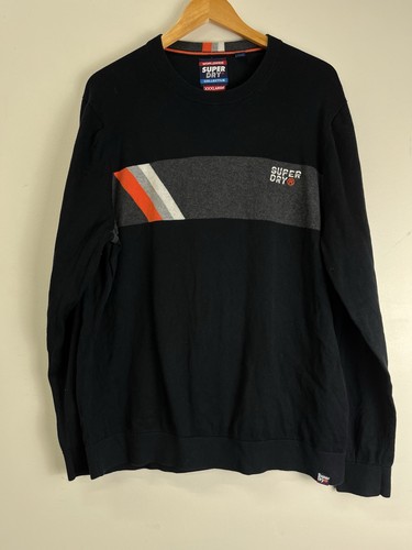 Superdry logo sweater navy - superdry,