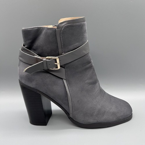 Peacocks ankle boots grey zips - peacocks,