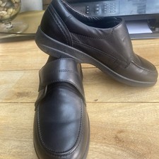 Padders Dual Fit System Men's   100% Leather Black Comfort Shoes New Size 9