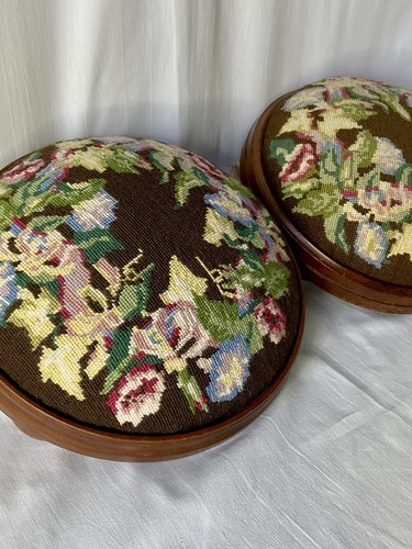 Vintage pair needlepoint - vintage,