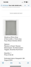 Faux Wood Window Blinds Wooden Venetian Blinds Grey, great value, 