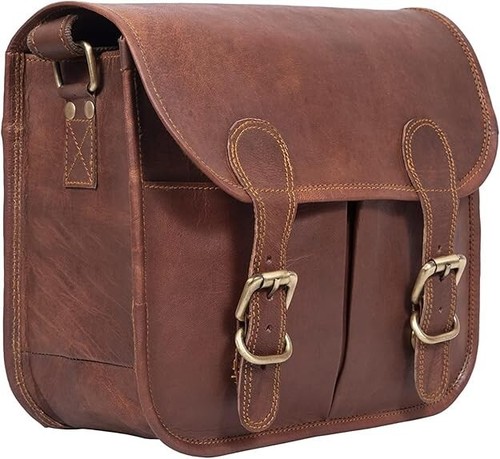 Vintage leather messenger - vintage,