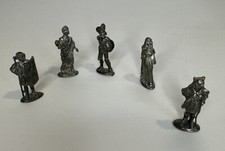 Kinder Surprise Metal Figures x5 Vintage Collectable Mini Soldiers Gods People