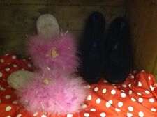 Disney Store Pink Fluffy Slippers & Black Plimsolls.            Lot 5