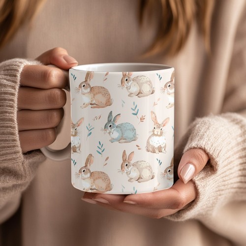 Rabbit themed easter - easter, ceramic