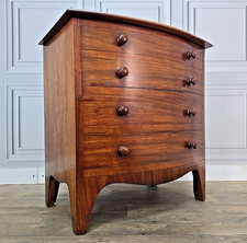 Antique Commode Cabinet Chest - Drawer Storage / Lamp Table - Mahogany Georgian