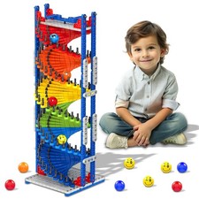 Kids Toys 550PC Smiley Marble Run Race Track DIY Construction Building Blocks