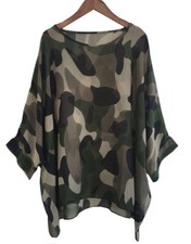 Plus Size 16-22 Ladies Sheer Chiffon Kaftan Tunic Tops Irregular Kimono Blouse