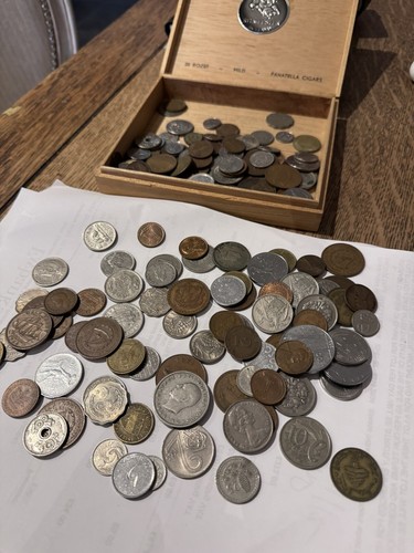 Box various vintage coins - various,