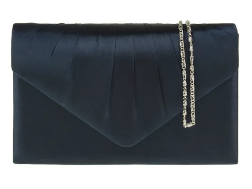 Women satin pleated - clutch, bag