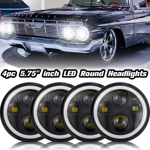 4pcs led headlights - led,