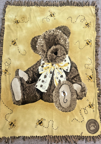 Teddy bear bumble bees fleece - teddy,