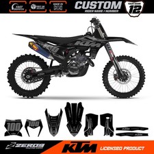 Custom MX Graphics Kit: KTM SX SXF EXC EXCF XC XCW 125-500 - BLOCK BLK/GRY
