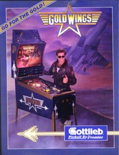 Gold Wings Pinball Flyer Original NOS  Jets Airplanes Vintage Retro Game Art