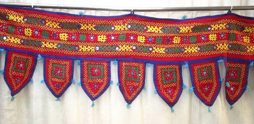 Vintage embroidered toran door - embroidered,