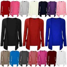 Kids Girls Plain Open Boyfriend Cardigan Long Sleeves Fashion Top Age 2-13 Years