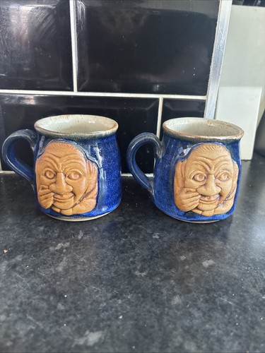 Vintage pottery coffee mugs - vintage,