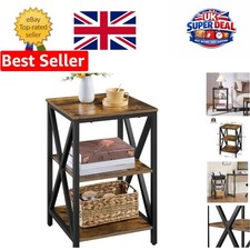 3-Tier Wooden Side Table with