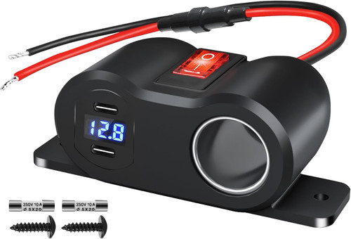 120w pd3 outlet - 2*pd3.0, cigarette