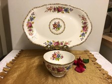 Royal Grafton Bone China 'Malvern Pattern' Platter Tray & Bowl Serve Ware/Floral