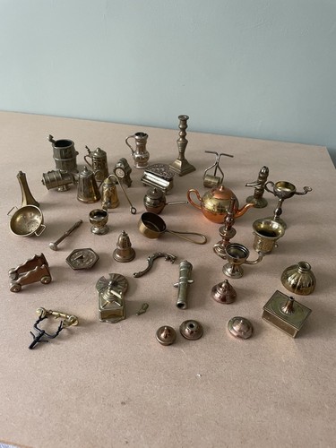 Vintage miniature brass mixed - vintage,