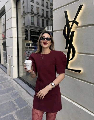Zara new burgundy - s, puff
