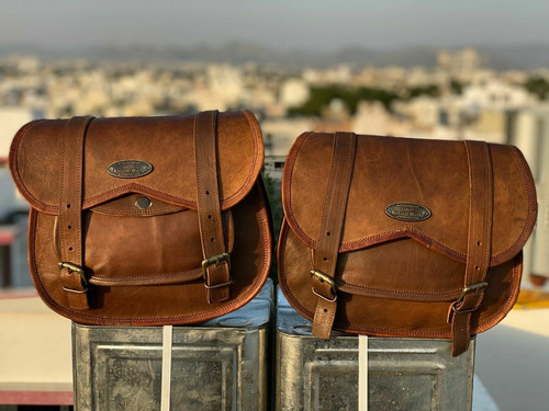 Motorcycle saddle bags retro - saddle,
