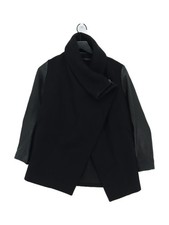 AllSaints Women's Coat M Black Wool with Polyamide Overcoat