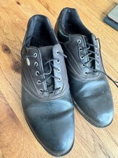 Mens dri-lite 200 etonic golf shoes in black/dark brown - size UK 9