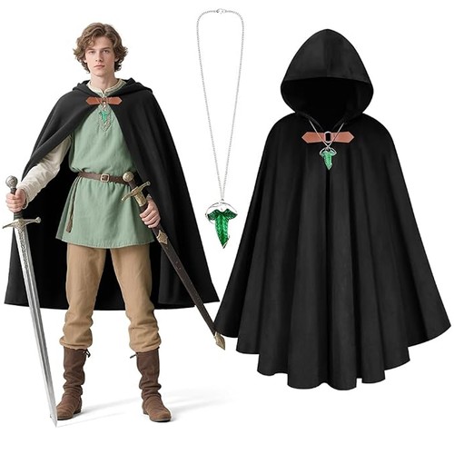 Medieval costume cloak with - costume,