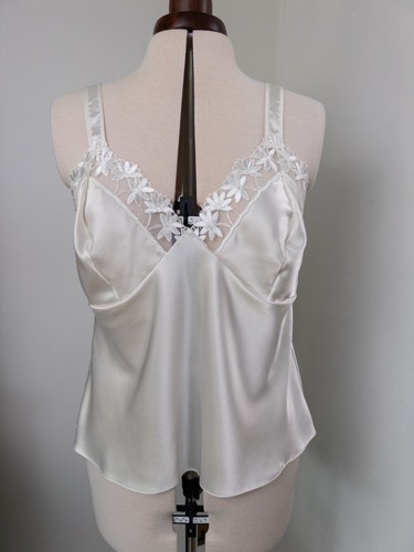 Vintage cream ivory satin - vintage, m&s