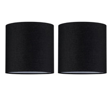 Set of 2 Modern Black Cotton