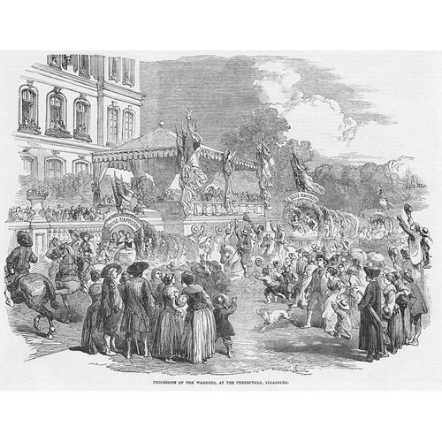 Strasbourg fete procession of - procession,