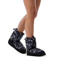 BLOCH Adult Warm Up Dance Booties Boots Floral Print Black/Grey IM009BP