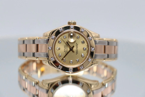Rolex 29mm pearlmaster tri dor - rolex, tri-dor