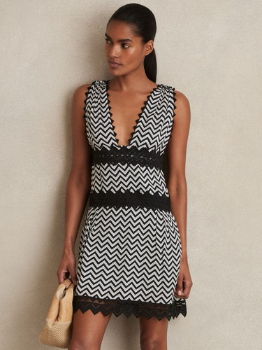 Reiss navy sophia - reiss, zig-zag
