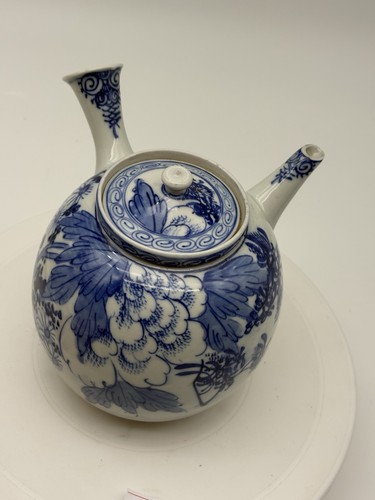 Antique oriental painted blue - painted,