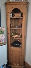 Pine Corner Unit Shelves And Cuboard Including Lights Great Peice Of Furniture