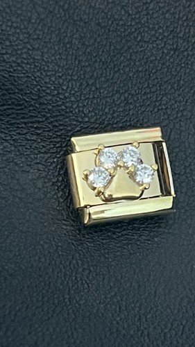 New gold rhinestone - gold, paw