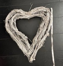 3D Wicker Woven Wooden Heart 