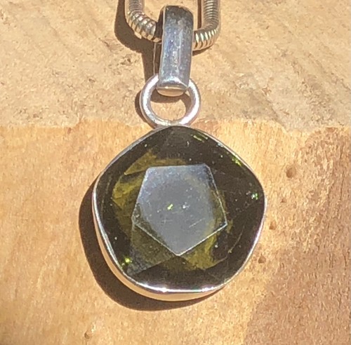 Moldavite merkabah faceted - moldavite,