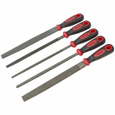  8" 200mm Assorted Engineer Metal File 5Pc Set Anti Slip Soft Grip Heavy Duty