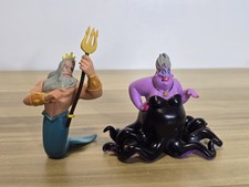 Disney The Little Mermaid Figures Bundle. Ursula + King Triton 3.5" Cake Toppers