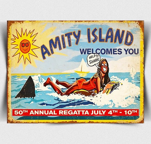 Jaws amity island vandalised - island,
