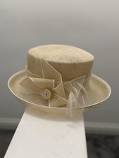 Ladies Hat Occasion Wedding Formal Races Cream Beige
