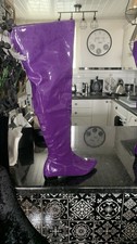 Patent Leather Knee High Boots