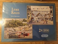 Gibsons Lyme Regis 2x1000 Piece Jigsaw Puzzles - Brand New & Sealed