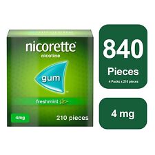 Nicorette Freshmint 4mg Gum 4 x 210 - 12 Weeks* Bundle Total Gum 840