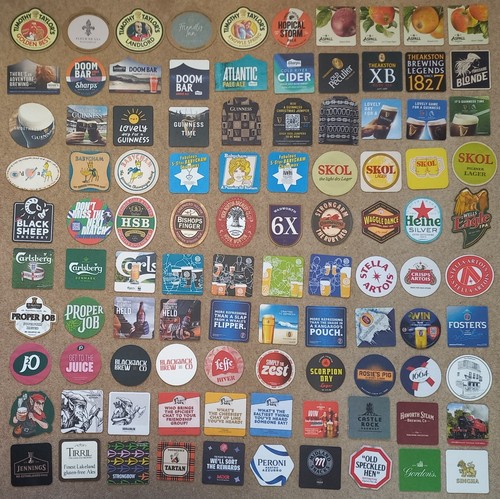100 beer mats all - 100,